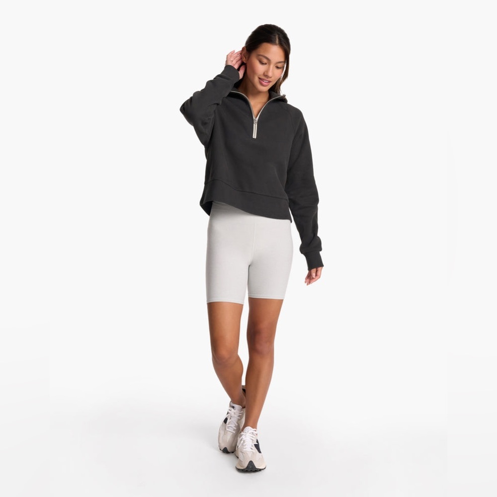 Vuori Half-Zip Pullover Hoodie in Charcoal